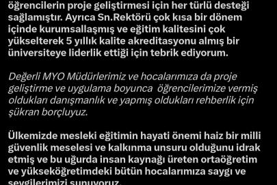 AK Partili Cıngı’dan KAYÜ yönetimi ve öğrencilerine Start-Up teşekkürü