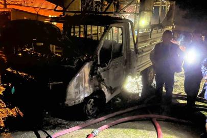 Alevlere teslim olan kamyonet kullanılmaz hale geldi