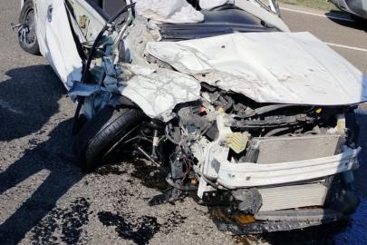 Ankara’da tıra çarpan otomobil taklalar atarak durabildi: 1 ağır yaralı