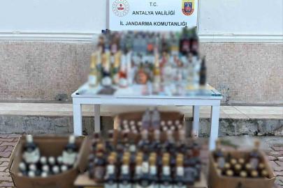 Antalya’da bin 150 litre kaçak alkol ele geçirildi