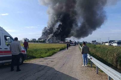 Antalya’da patates üretim tesisinde yangın