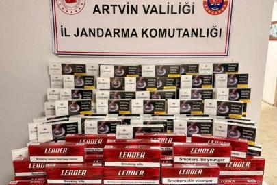 Artvin’de kaçakçılıkla mücadelede 9 bin 690 paket sigara ele geçirildi