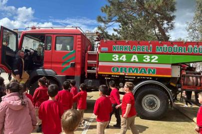 Babaeski’de öğrencilere orman sevgisi ve yangın eğitimi verildi