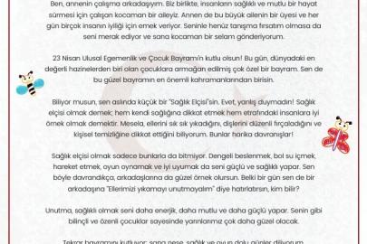 Bakan Memişoğlu, 2 bin 36 sağlık elçisine mektup gönderdi, 23 Nisan Ulusal Egemenlik ve Çocuk Bayramı’nı kutladı