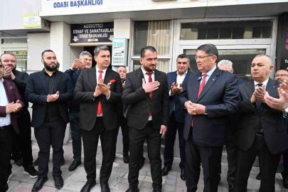 Başkan Dere, oda ziyaretlerine Korkuteli ve Elmalı’da devam etti