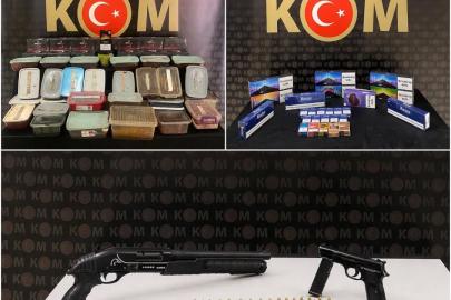 Bayburt’ta kaçakçılık operasyonu: Silahlar ve kaçak tütünler ele geçirildi