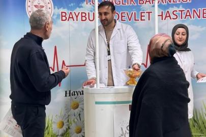 Bayburt’ta vatandaşlara kalp sağlığı bilgilendirmesi yapıldı