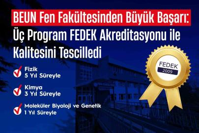 BEUN Fen Fakültesinden Büyük Başarı: Üç Program FEDEK Akreditasyonu ile Kalitesini Tescilledi