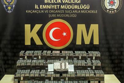 Bilecik’te 15 bin kaçak makaron ele geçirildi: 2 gözaltı