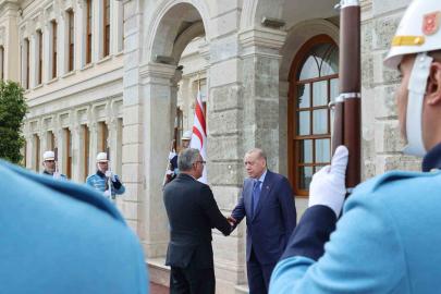 Cumhurbaşkanı Erdoğan, KKTC Cumhurbaşkanı Erhürman ile görüştü