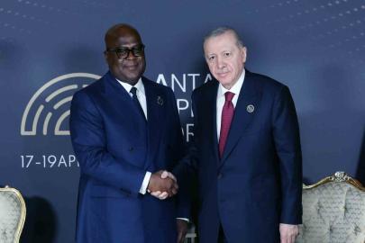 Cumhurbaşkanı Erdoğan, Kongo Demokratik Cumhuriyeti Cumhurbaşkanı Tshisekedi ile görüştü