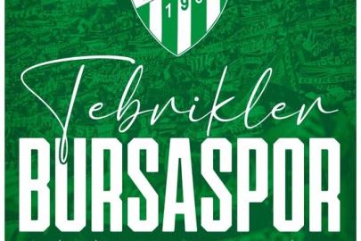 Cumhurbaşkanı Erdoğan’dan Bursaspor’a tebrik mesajı