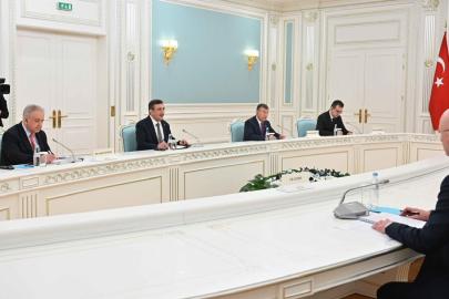 Cumhurbaşkanı Yardımcısı Yılmaz, Kazakistan Cumhurbaşkanı Tokayev ile görüştü