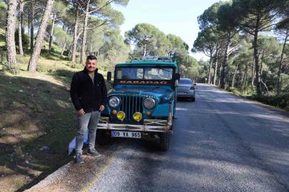Eski yeşil cipler Aydın dağlarının vazgeçilmezi oldu