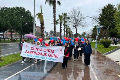 Fatsa’da otizm için farkındalık yürüyüşü