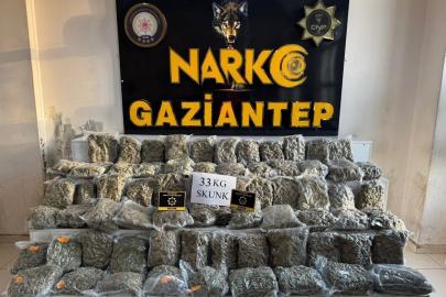 Gaziantep’te 34 kilo uyuşturucu ele geçirildi: 1 tutuklama