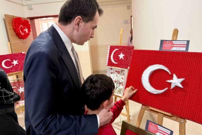 Hisarcık’ta bayrak tasarım sergisi açıldı