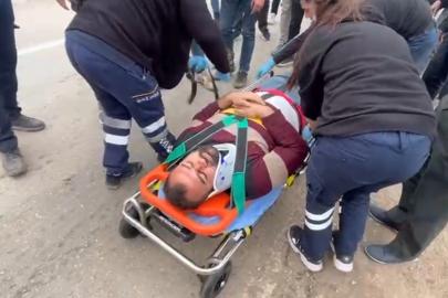 Isparta’da elma yüklü çekici kanala devrildi: 1 yaralı