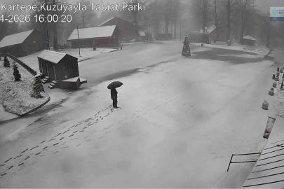 Kocaeli’de bahar ayında kar sürprizi