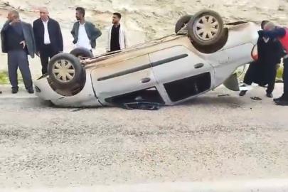 Kontrolden çıkan otomobil takla attı: 1 yaralı