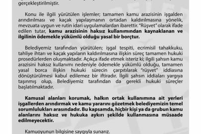 Maltepe Belediyesinden arsa iddialarıyla ilgili açıklama