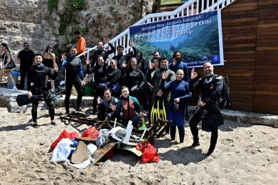 Mermerli Plajı’nda deniz dibi temizliği