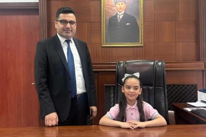 Miniklerden Kaymakam Köksal’a 23 Nisan Ziyareti