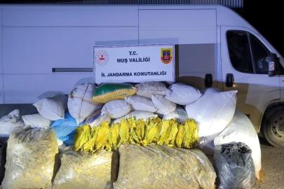 Muş’ta 1 ton 200 kilogram bandrolsüz tütün ele geçirildi