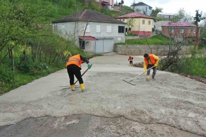 Ordu’nun kırsalında beton yol çalışmaları devam ediyor