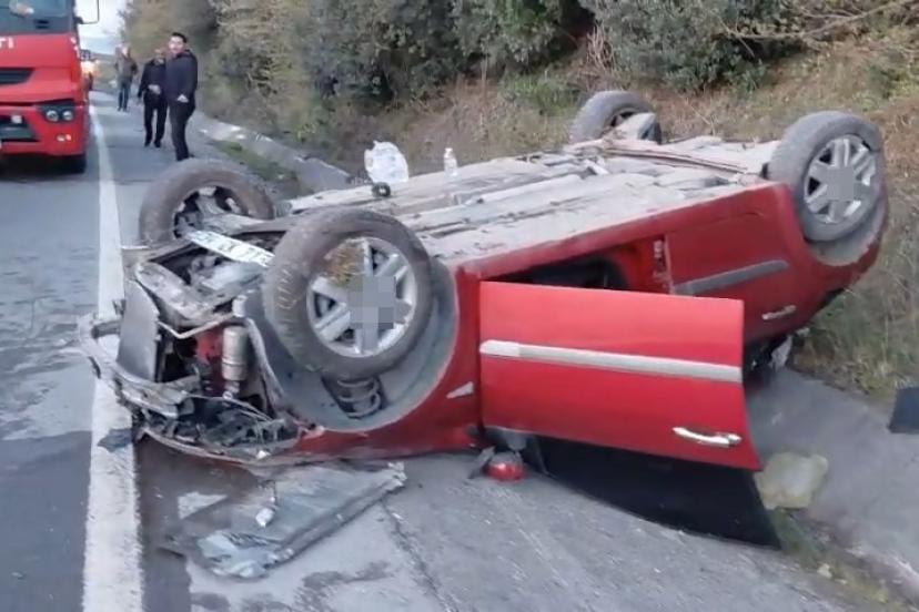 Orman Bölge Müdürlüğü görevlilerini taşıyan araç takla attı: 3 yaralı