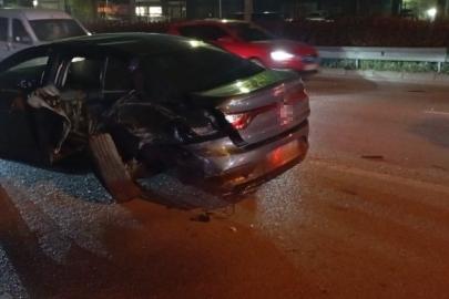 Osmangazi’de trafik kazası: Otomobil takla attı, 1 yaralı