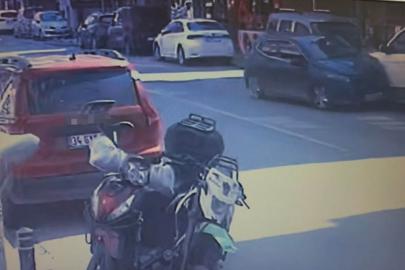 Otomobil park halindeki araca çarpıp takla attı