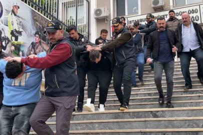 Sarıyer’de mezarlıktaki silahlı çatışmanın 6 şüphelisi adliyeye sevk edildi