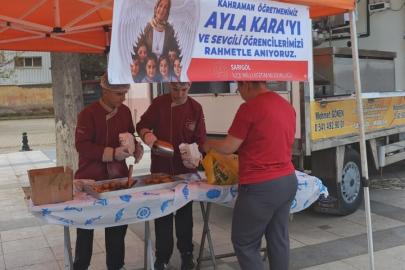 Şehit öğretmen ve öğrenciler için lokma hayrı