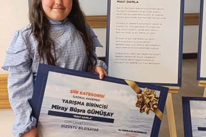 "Su Verimliliği Seferberliği" yarışması şiir dalı Türkiye birincisi Hisarcık’tan