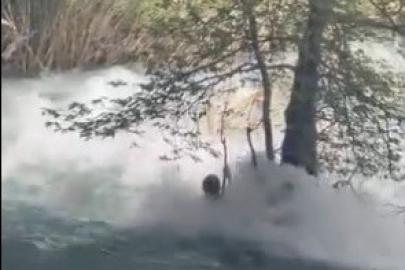 Tarsus’ta kayıp genç akıntıya böyle kapıldı: Son görüntüleri ortaya çıktı