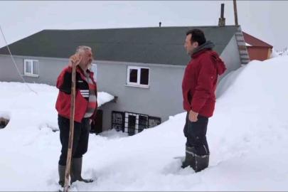 Torul’da kar altında ayı nöbeti