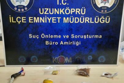 Uzunköprü’de uyuşturucu operasyonu: Şüpheli tutuklandı