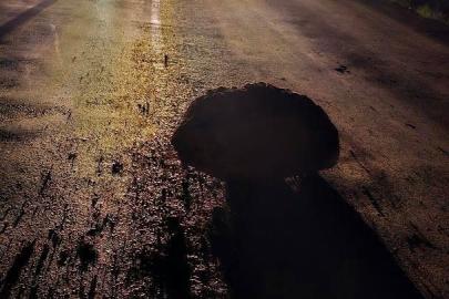Yamaçtan kopan kaya parçaları Karabük-Yenice kara yoluna düştü