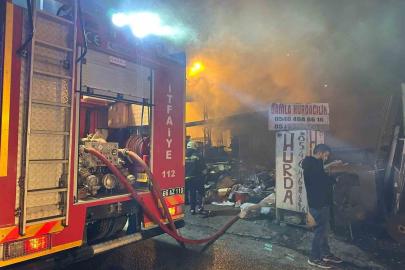 Yozgat’ta hurdacıda çıkan yangın söndürüldü