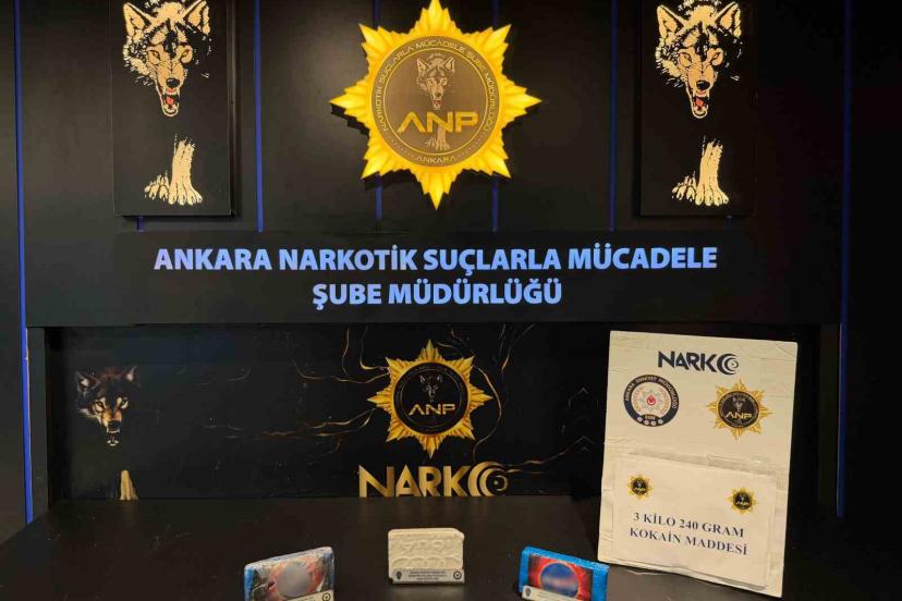Ankara’da uyuşturucu operasyonu: 3 kilo 240 gram kokain ele geçirildi
