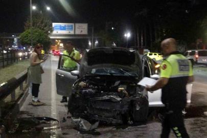 Aracın hurdaya döndüğü kazayı burnu bile kanamadan atlattı