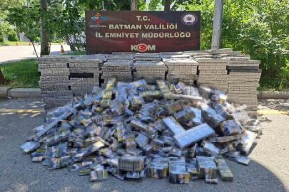 Batman’da 14 bin 600 paket gümrük kaçağı sigara ele geçirildi