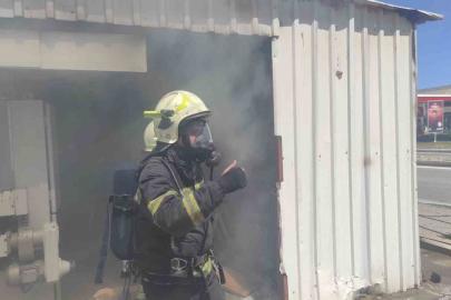 Bodrum’da marangozhanedeki yangın söndürüldü