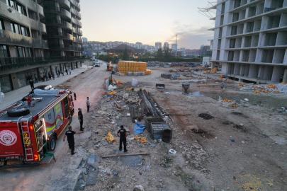 Bursa'da inşaat alanında korkutan yangın