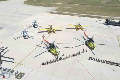 Çanakkale Havalimanı’nda orman yangınları öncesi ekiplerle tören düzenlendi