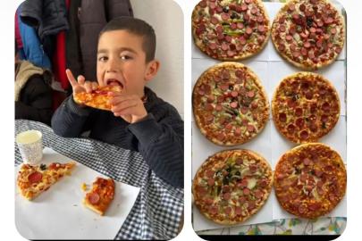 Diyadin’de öğrencilerden renkli pizza etkinliği