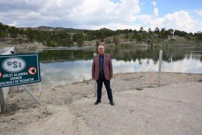 Dolup taşan gölet Çameli’ne bereket getirdi