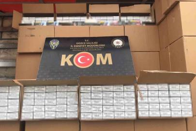 Düzce’de 11 bin adet makaron ele geçirildi