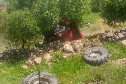 Gercüş’te traktör uçuruma yuvarlandı, sürücü atlayarak kurtuldu